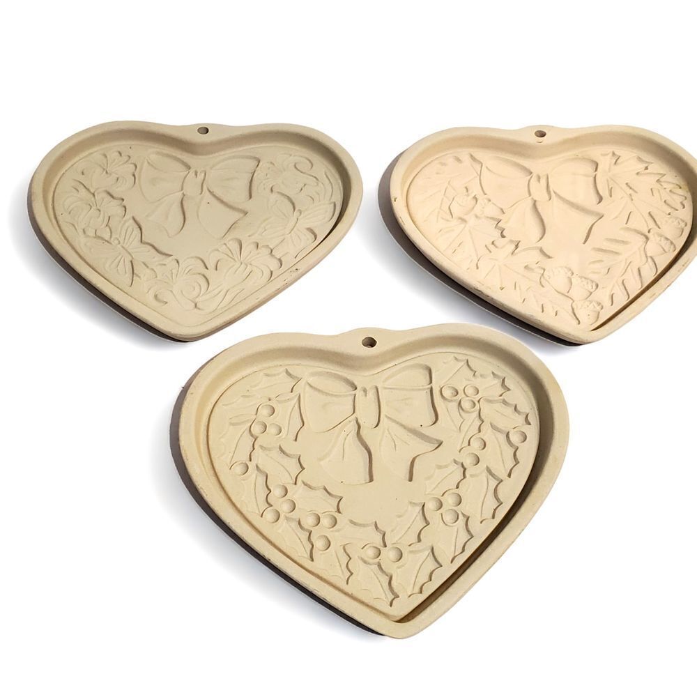 2003‎ Pampered Chef Cookie Mold Family Heritage Stoneware Spring Autumn Winter 3